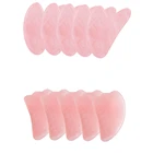 5 шт. Натуральный камень массаж ледяная Роза кварцевые массажер средство для ухода за кожей лица шеи терапии скребок здравоохранения массажер для лица шеи тела гуаша