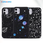 Чехол для iPhone 12, 13, 11 Pro Max, mini, 7, 8Plus, X, XS Max, силикон, космическое пространство, планета, звезды, луна, космический корабль