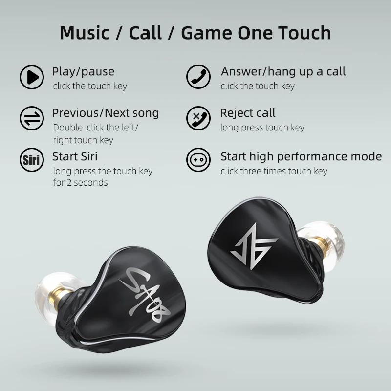 Плотным верхним ворсом KZ SA08 8BA единиц наушники вкладыши TWS Bluetooth 5 0 гарнитура True
