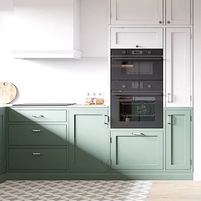 L-образная Лаковая кухонная мебель современный кухонный шкаф | Обустройство дома