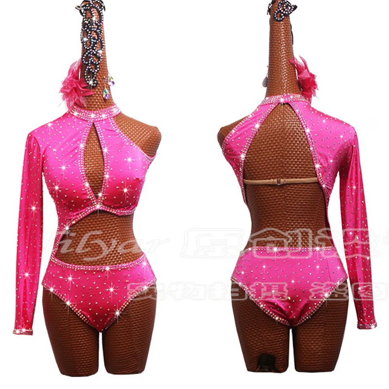 Женское платье для латиноамериканских танцев откровенное асимметричное