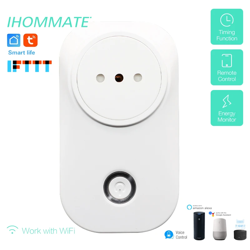 16A Wi-Fi Smart Италия ИТ Чили Plug power Monitor умная розетка Голосовое управление работа с Alexa