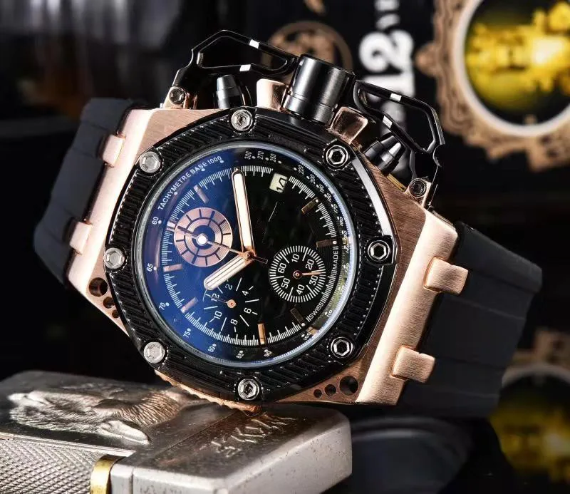 JUNBIE люксовый бренд мужские военные спортивные часы Аналоговые с датой 6 Pin