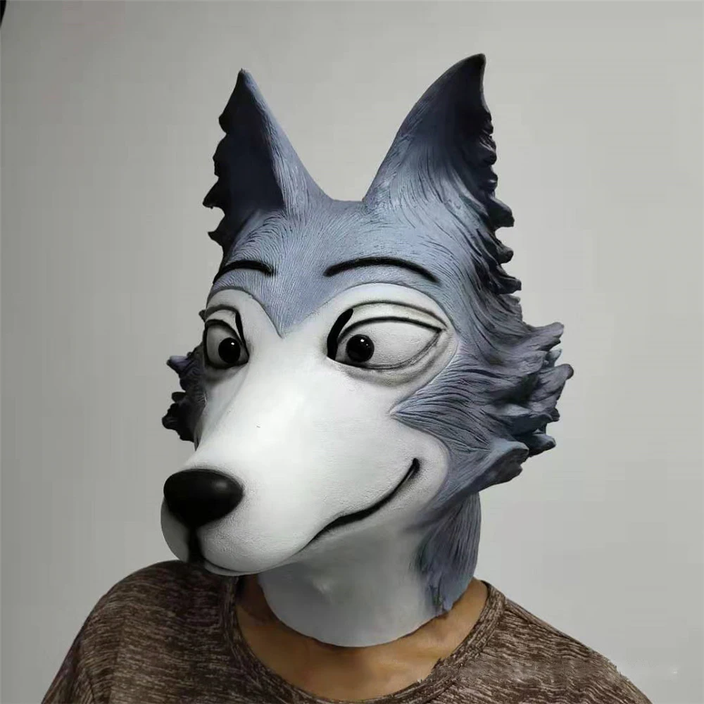 Аниме legoshi beastars Волчья маска с изображением животного для костюмированных игр