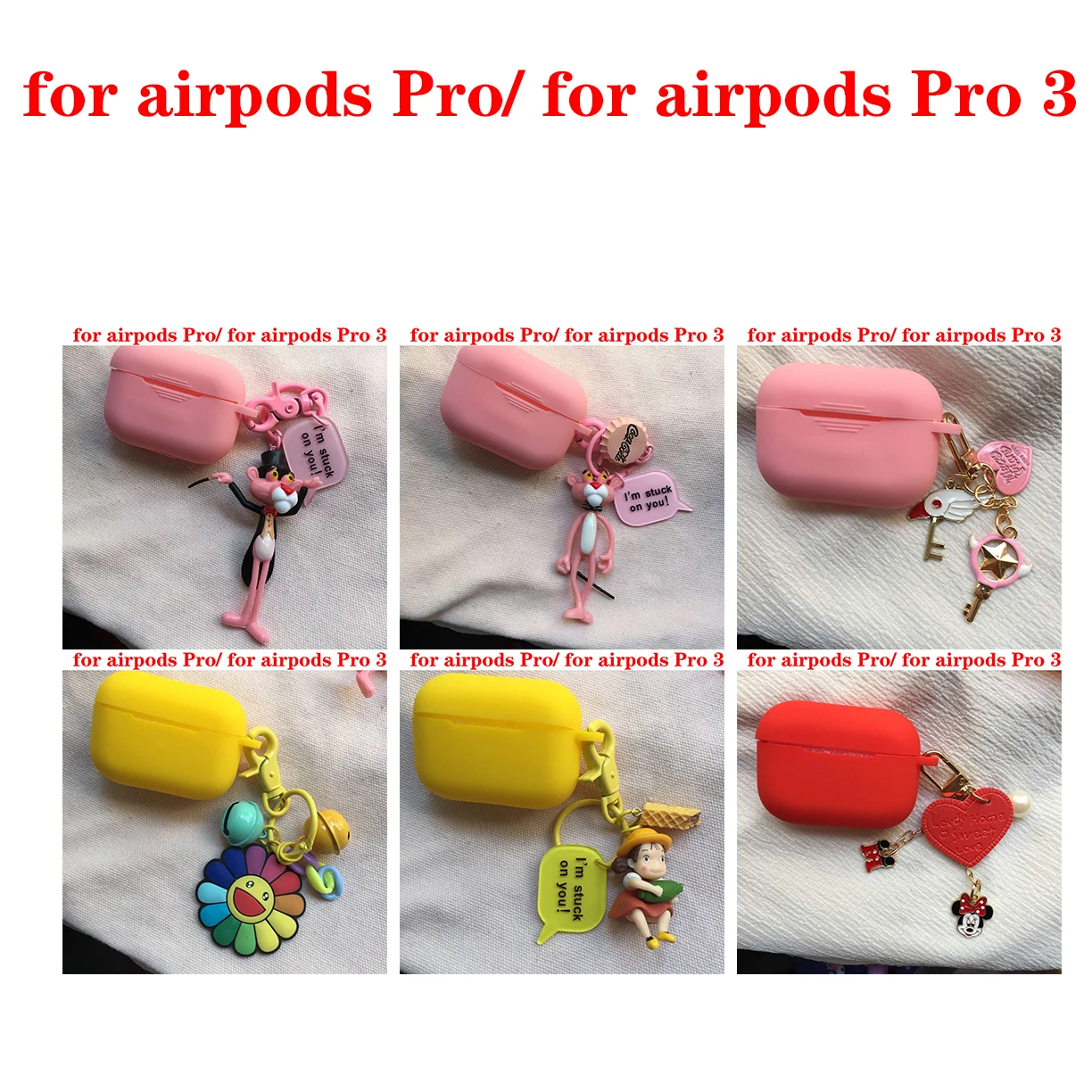 Чехол для Air pods 1/2 для AirPods Pro с милым рисунком и кольцом для ключей, роскошные аксессуары, брелок, силиконовый чехол s, чехол для наушников