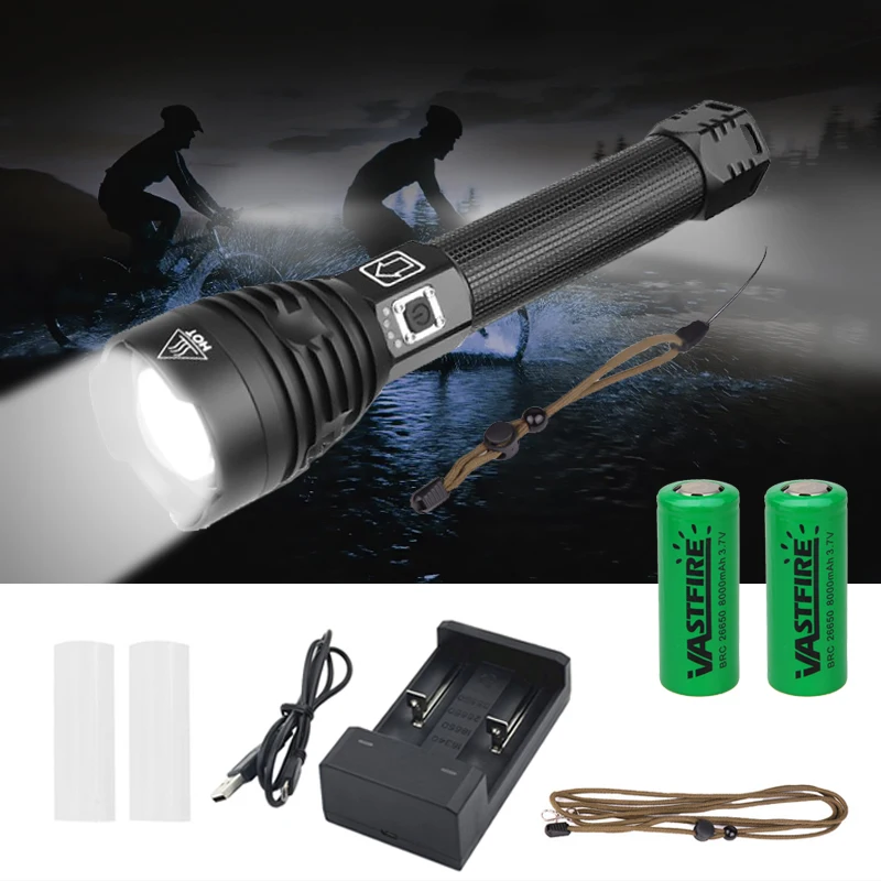VASTFIRE 2500 люмен XHP90 светодиодный фонарик USB Перезаряжаемый масштабируемый