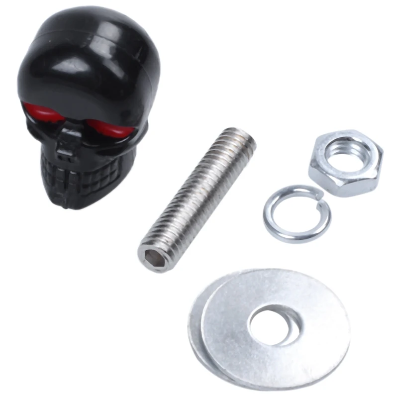 10х ярлык с мотоциклом крепеж череп номерной знак рамка Болты Винты Черный