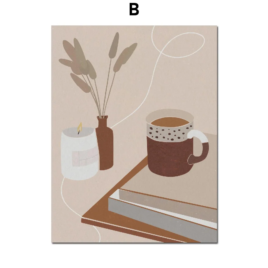 Модная девушка иллюстрация женщины Питьевая стена искусство холст живопись