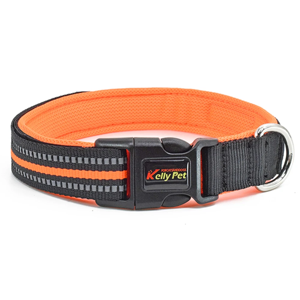 collar orange Hoomall Pet ошейники для собак светодиодный подвесной ошейник с красочными светодиодный свет, с круглой горловиной, для собаки кошки, Декор Аксессуары для ошейника питомца 1 шт - Цвет: collar orange