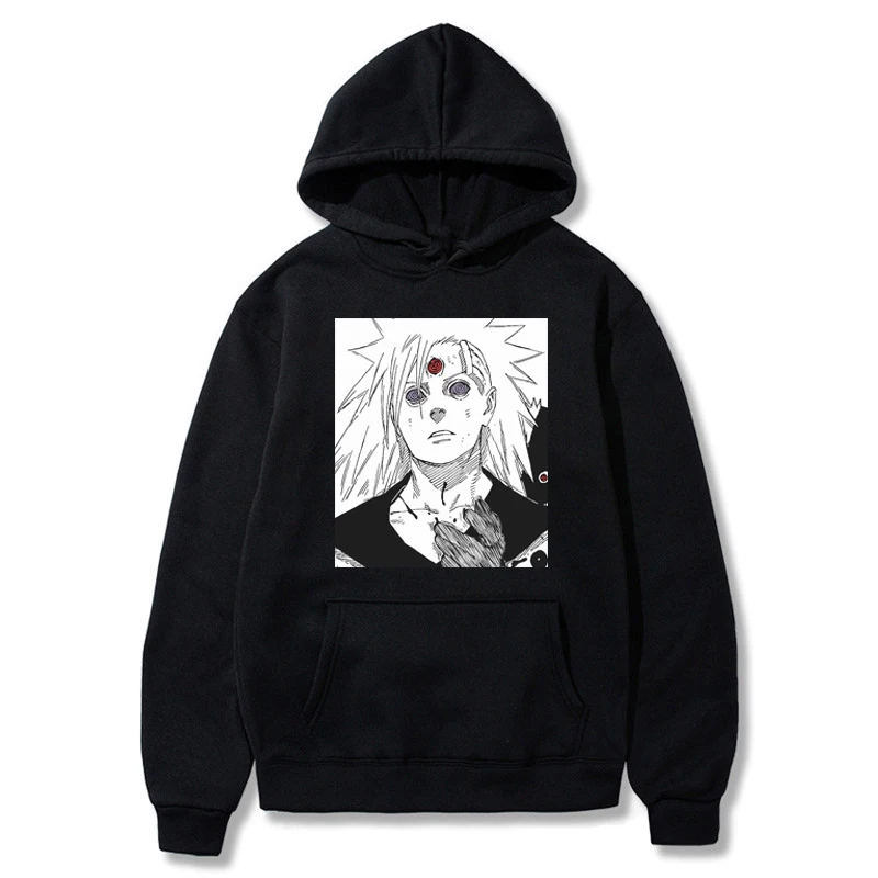 

Men's Hoodie Naruto Pain uchiha madara Printed Samsara Eye Hoodie Teens Streetwear Casual Black White Sweatshirts Tops