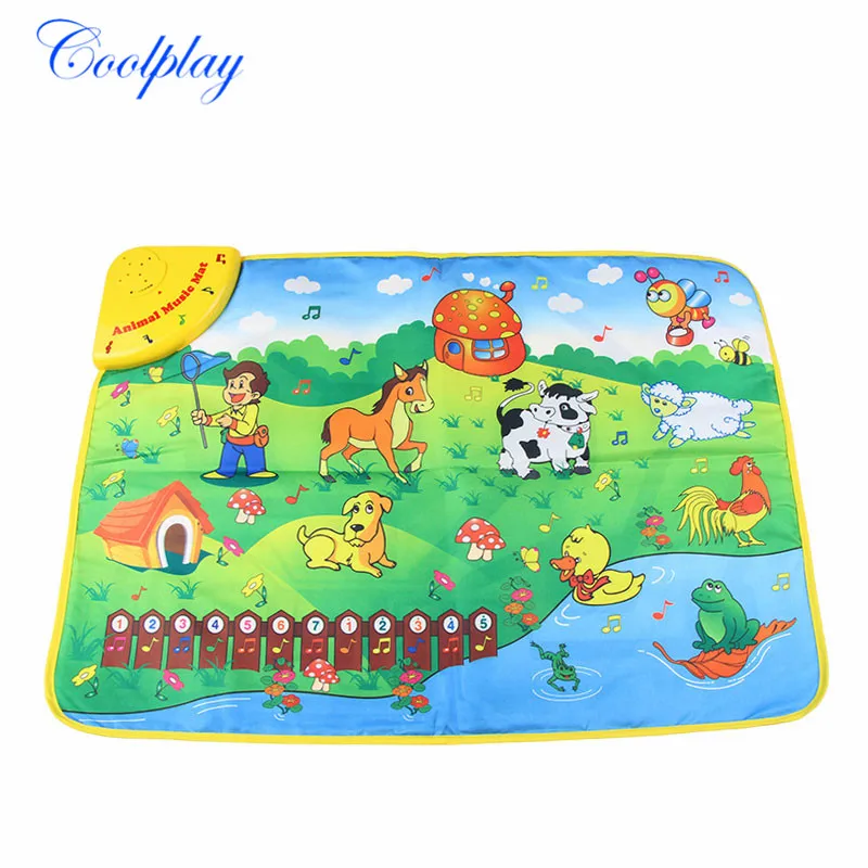 

69*50 CM Musical Learning Matte Colour Animal Farm Blinking Games Matter Baby Toys Music Carpet Blanket Touch Toys for Baby