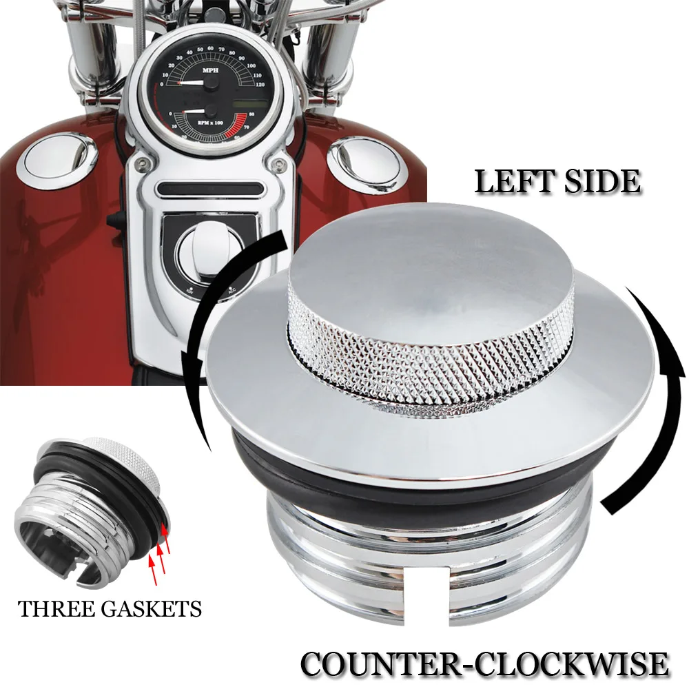 

Выдвижная газовая крышка мотоцикла, крышка топливного бака, хромированная крышка для Harley 82 + Big Twin Sportster XL Dyna Softail Touring Trikes