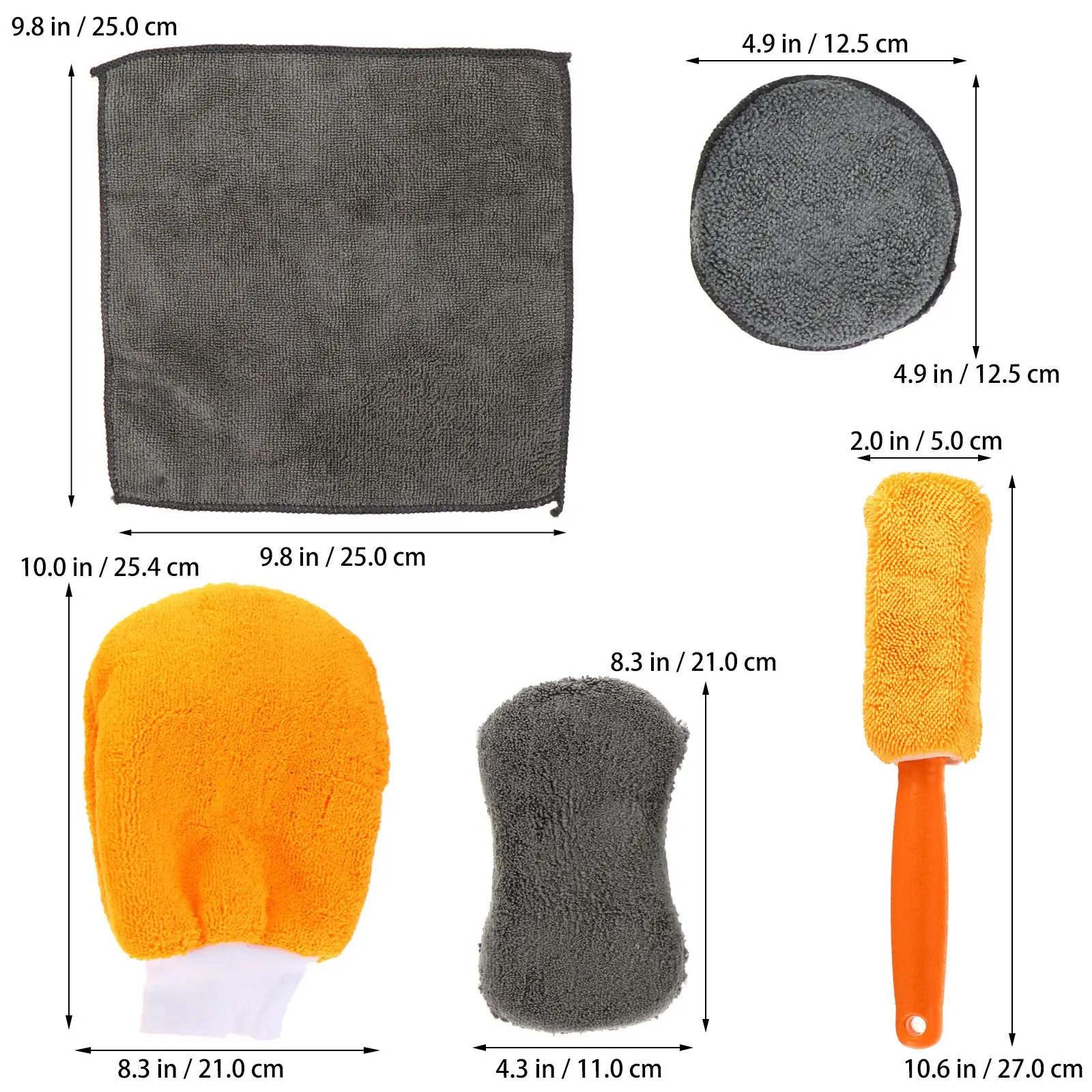 

2 Set/18 pcs Car Cleaning Kit Wash Sponge Polishing Waxing Pad Automobile Wheel Brushes Microfiber Cloth Towels Auto Accessories