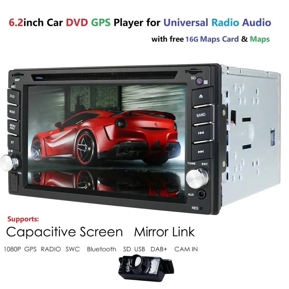 2din универсальный автомобильный Радио двойной 2 din Автомобильный dvd-плеер gps навигация в тире автомобиль ПК стерео ВИДЕО карта Автомобильная электроника CAM