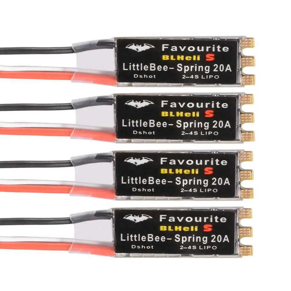 

4/8 Pcs Favourite FVT LittleBee ESC 20A-S 20A S BLHeli-S BLHeli S OPTO 2-4S Support Mulitshot Oneshot42 OneShot125 Multicopter