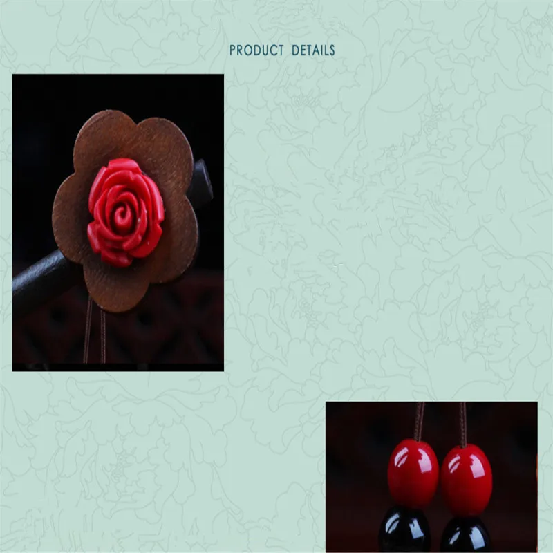 Винтажные резные розовые длинные подвески-шпильки с кисточками для женщин и