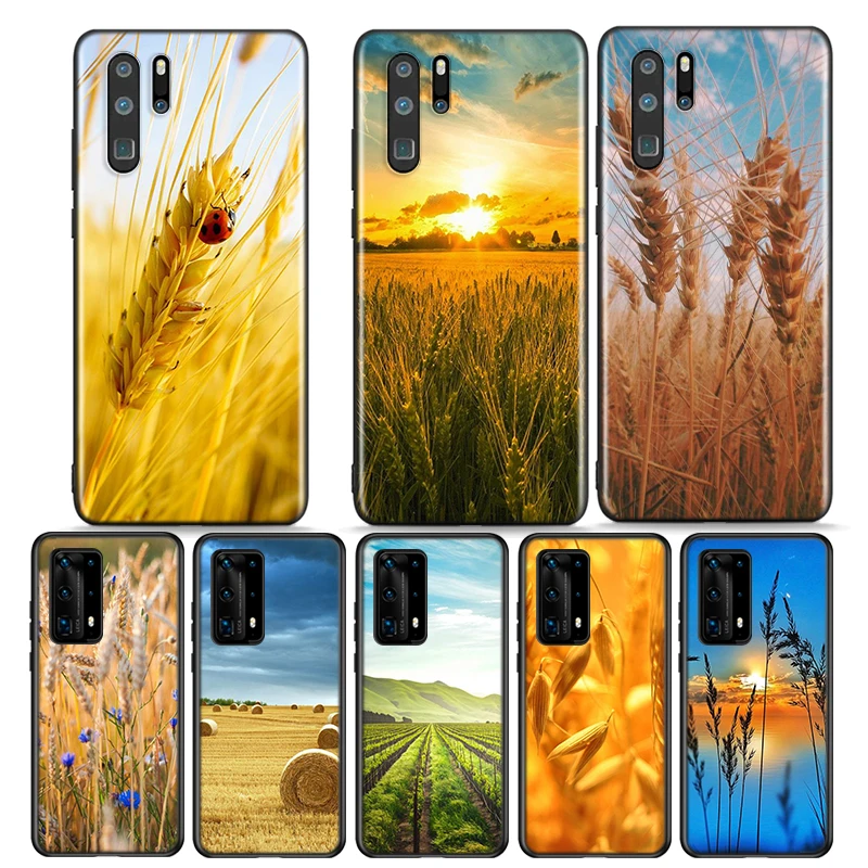 

Of Ripe Wheat Life Silicone Cover For Huawei P40 P30 P20 P10 P9 P8 Pro Plus Lite E Mini 2019 2017 Phone Case