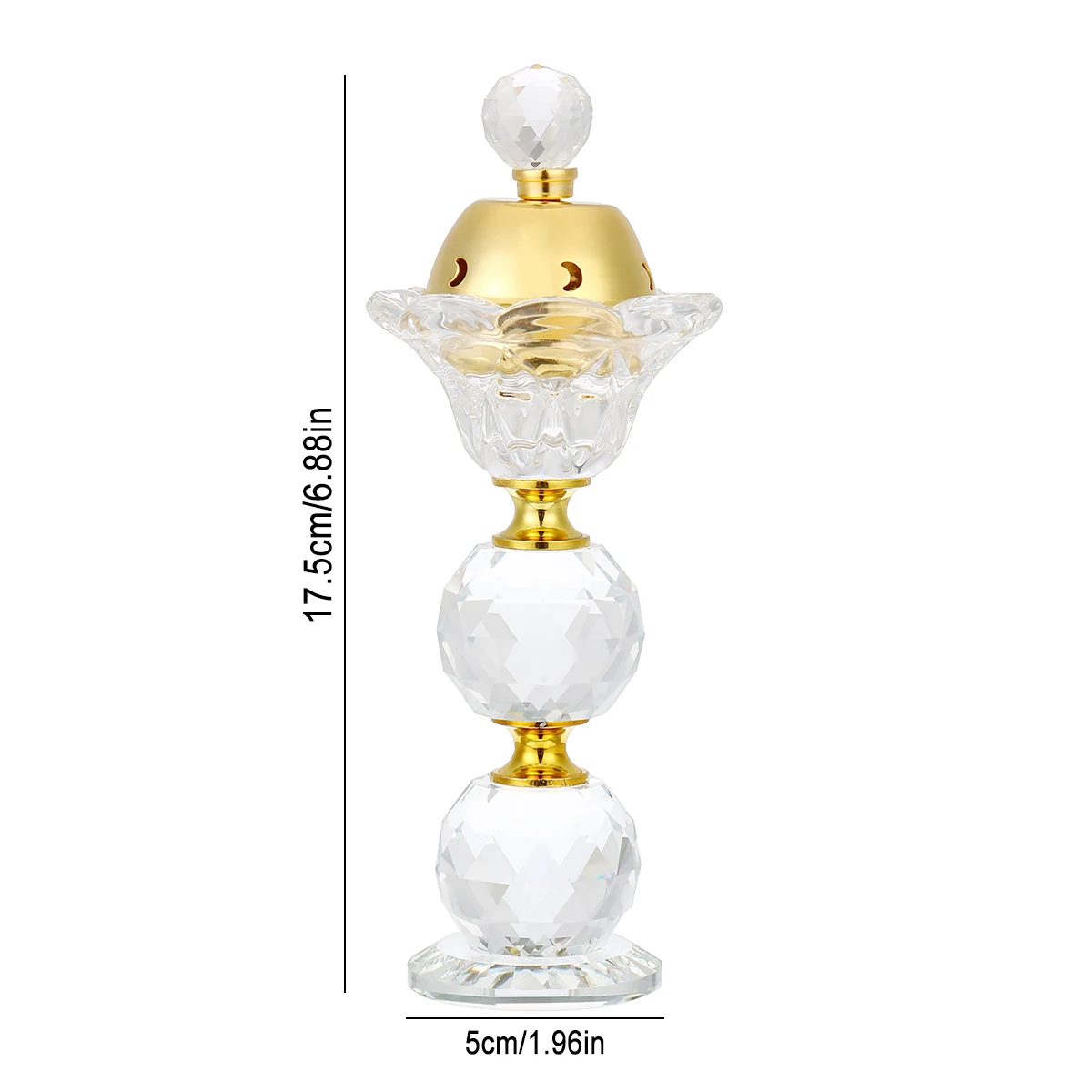 

Portable Mini Bakhoor Burner Incense Metal Crystal Burners Diamonds Floral Arabian Eid Traditional Mabkhara Incense Home Decor