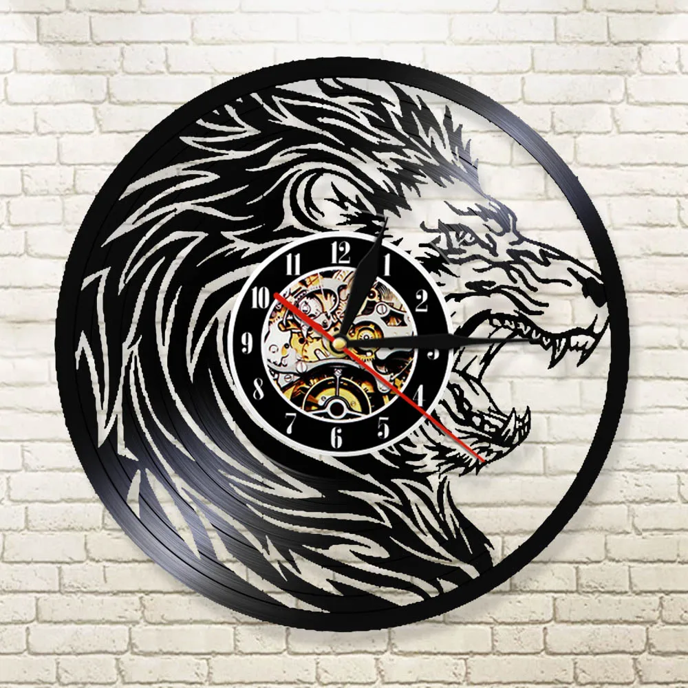 Виниловые настенные часы для портрета животного и в африканском стиле