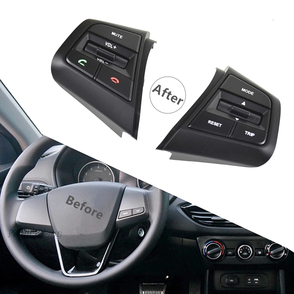 Steering Wheel Cruise Control Button Switch For Hyundai Creta IX25 Remote Control Volume Button Blue Light