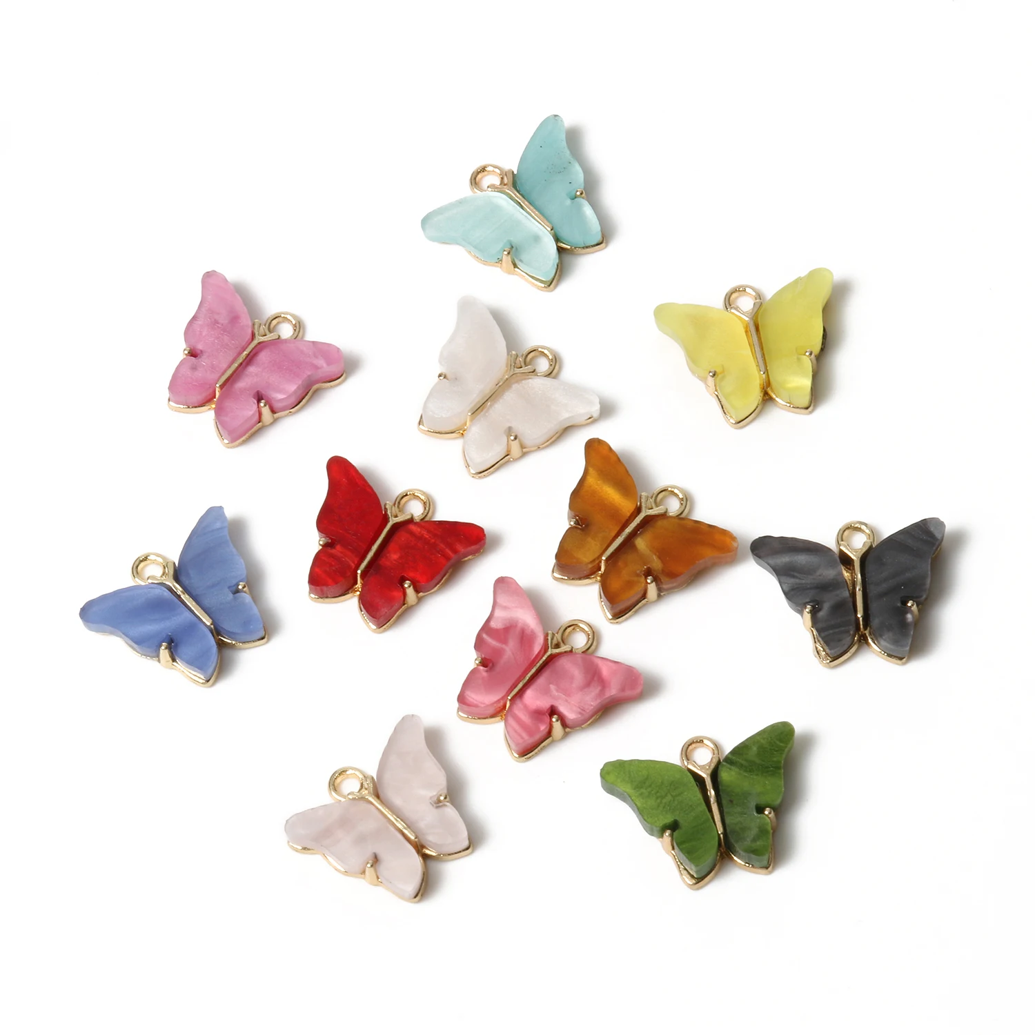 

Подвеска-бабочка из полимерной смолы, 16 х14х4 мм