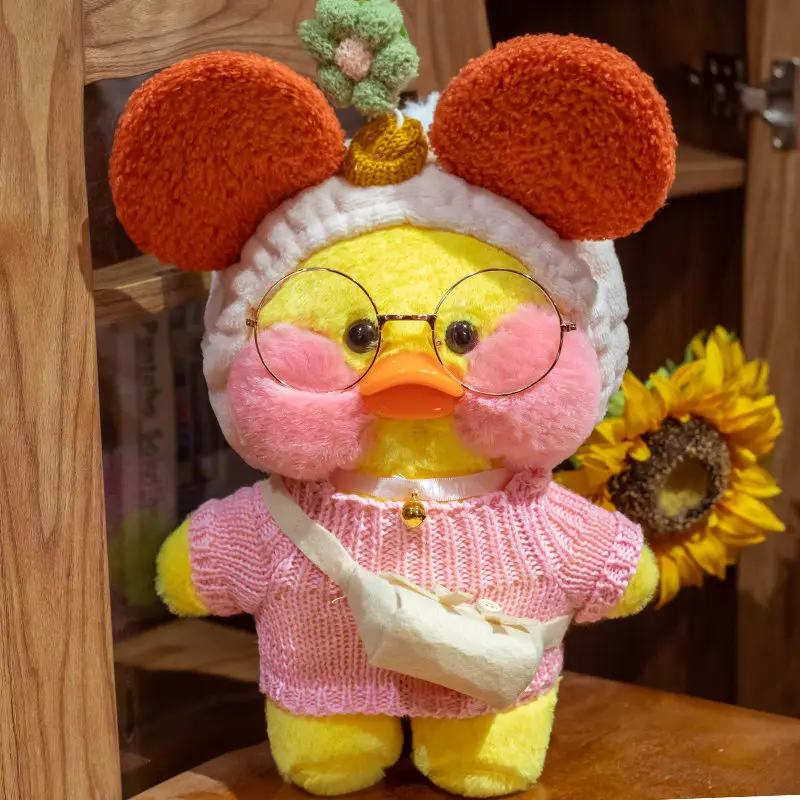 30 см LaLafanfan Plushie желтым утенком Животные Милые мягкие игрушки куклы для девочки