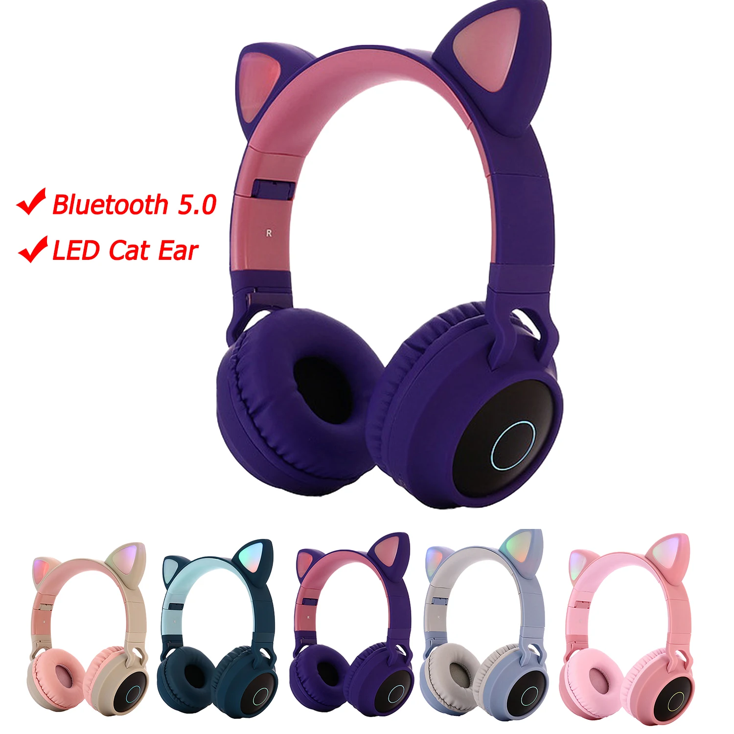 Vococal складные милые кошачьи наушники-вкладыши беспроводные Bluetooth-совместимые 5 0