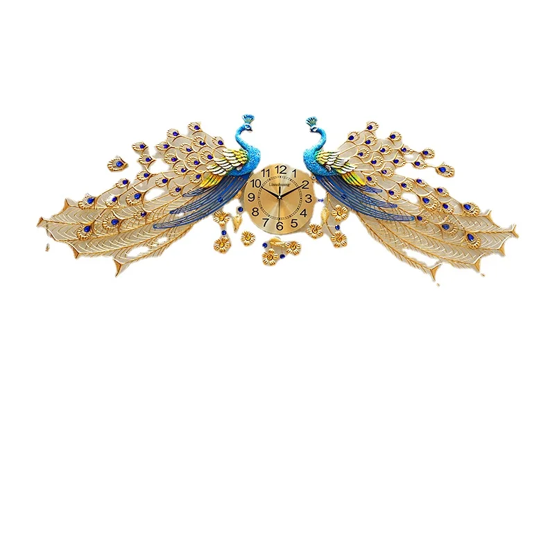 

Peacock Clock Living Room Wall Clock Home Fashion Creative Graceful Watch Wall Decoration Modern European Style Mute Clock