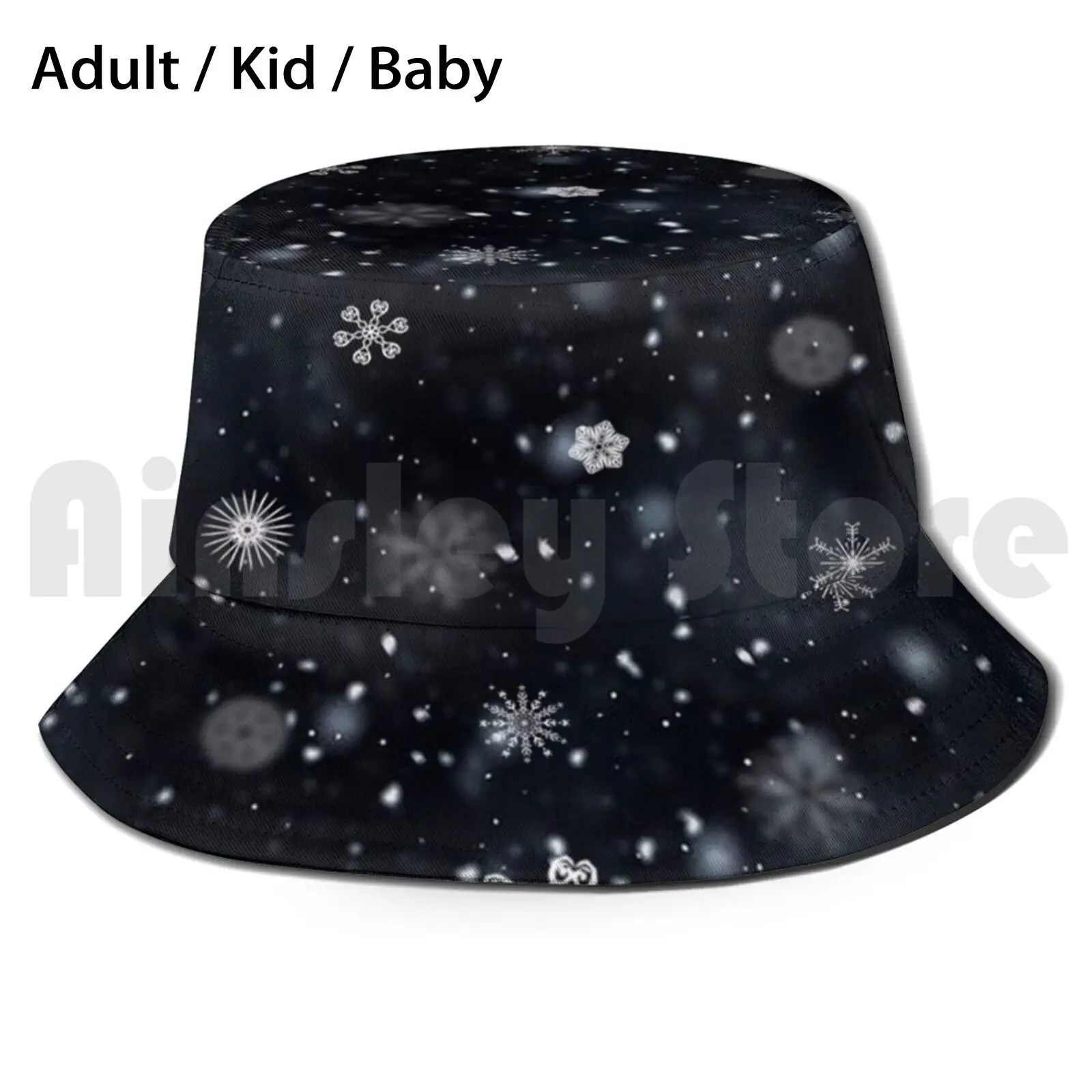 

Snowflake Sun Hat 2104 Bucket Hat Snowflake Snowflakes Snowflakes Falling Snow Winter Cold Snowfall