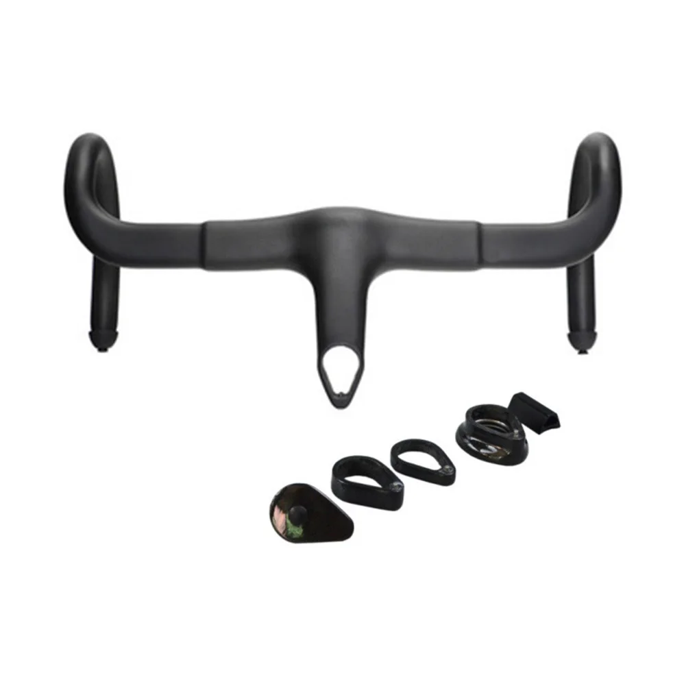 

T800 1K Road Bike Full Carbon Fiber Integrated Handlebar Road Bike Handle Bar + Spacer Accessories(Combo) Without Standard Matt
