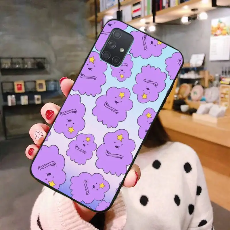 Из мультфильма Время приключений Лампи крышка черная мягкая чехол для телефона