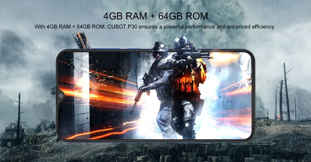Cubot P30 Android 9,0 6," экран капли 2340x1080 4 Гб+ 64 Гб Pie Helio P23 AI задняя Тройная камера Face ID 4000 мАч смартфон