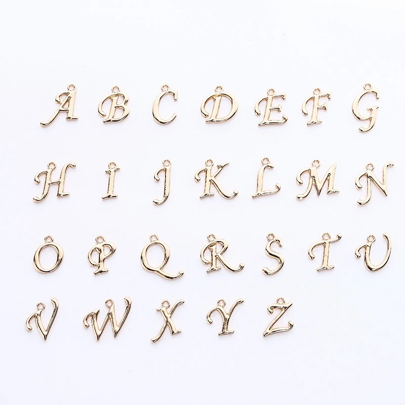 (26 шт.) Стандартные Подвески с буквами начинающих алфавита подвески ручной