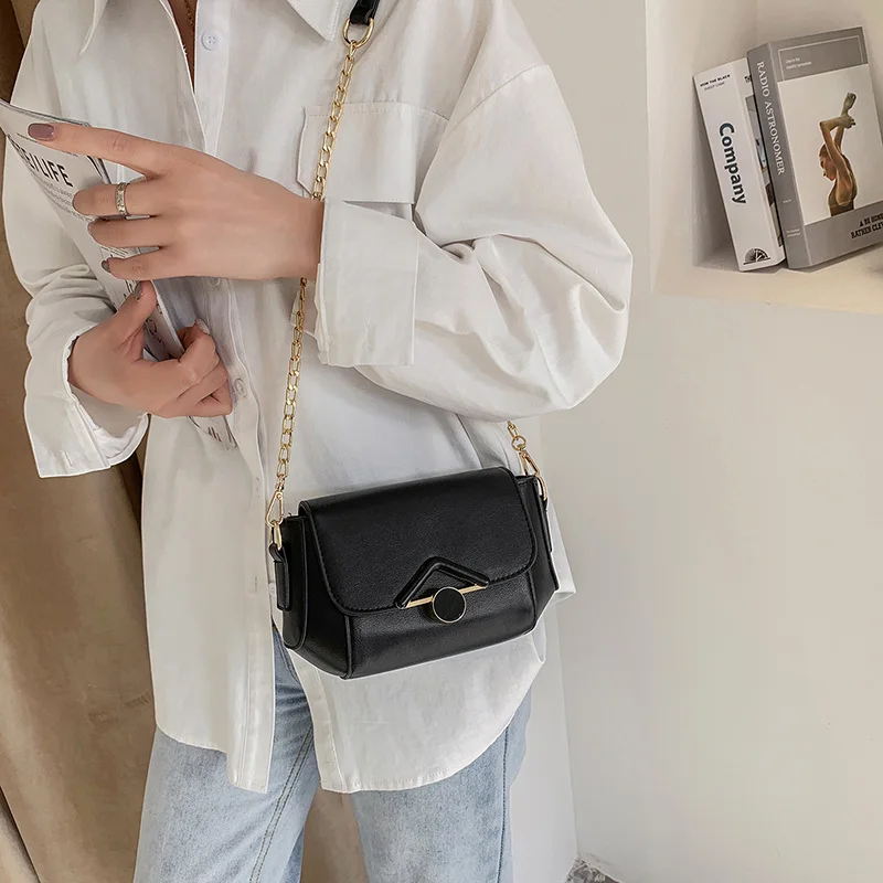 

Summer Small Crossbody Bag 2021 New High Quality PU Leather Women's Designer Handbag Chain Shoulder Messenger Bag Female Purses