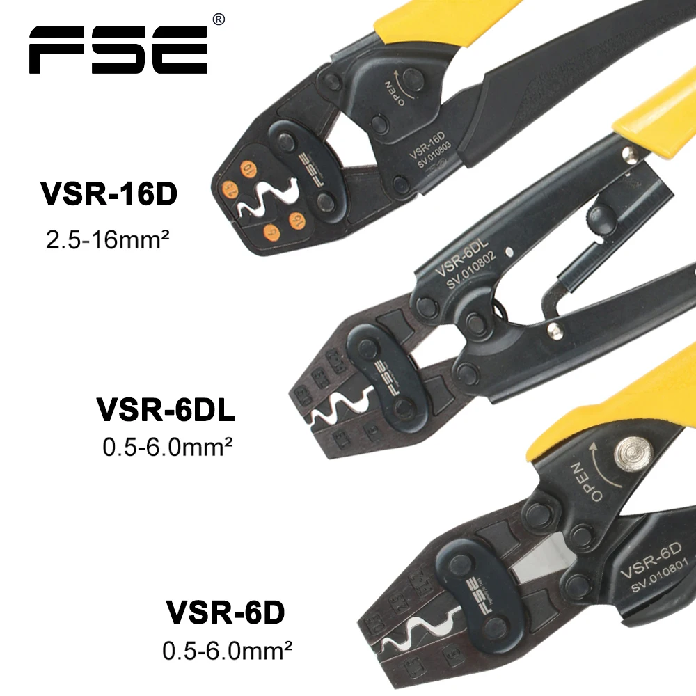 Фотоэлемент, Обжимные Щипцы Для 0,5-6 кв. Мм 20-10AWG, открытые клеммы, обновленная версия ручных инструментов