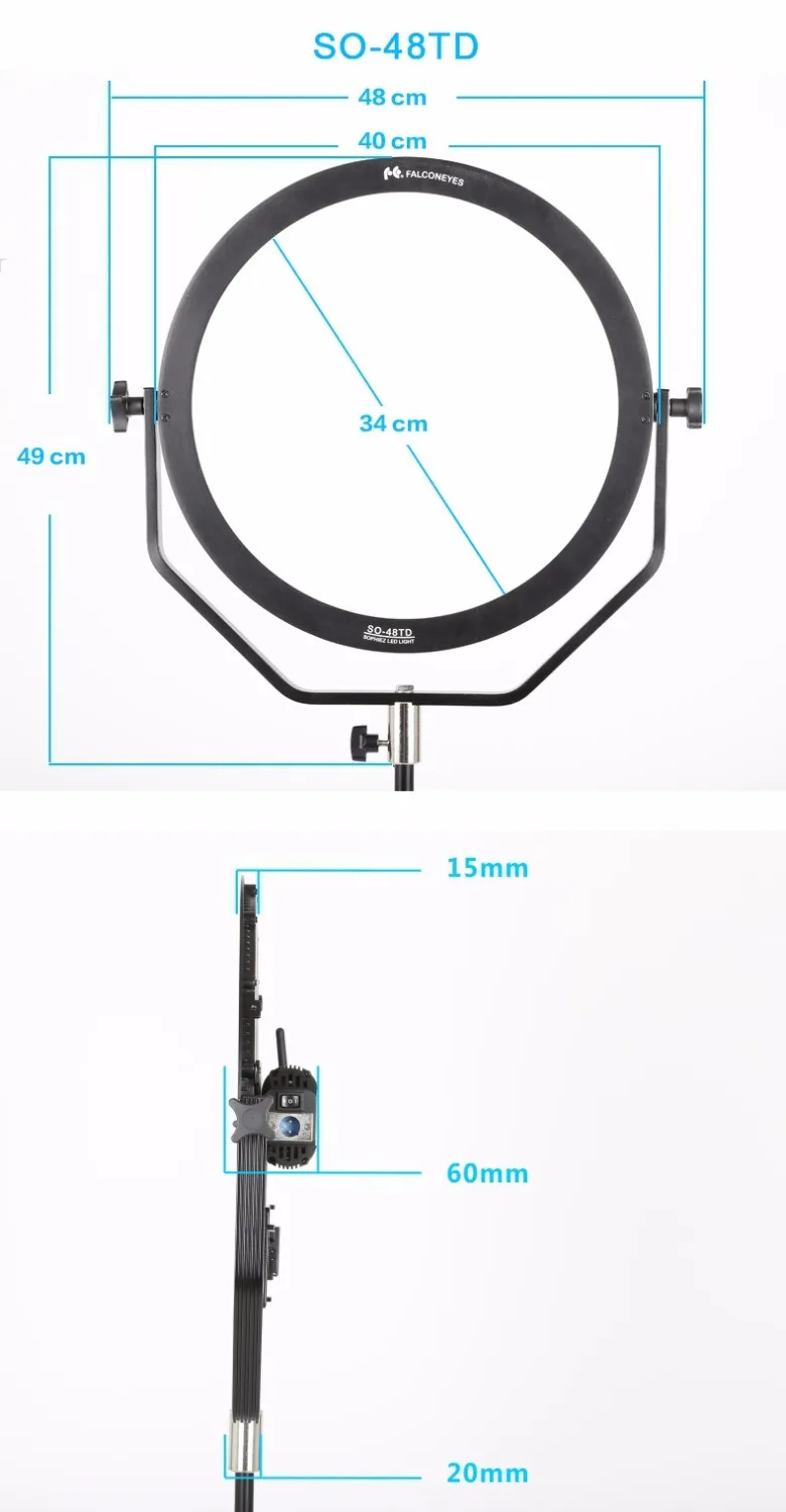 Falcon Eyes SO-48TD * 2pc + SO-68TD 1pc комплект непрерывсветодиодный светодиодной панели с