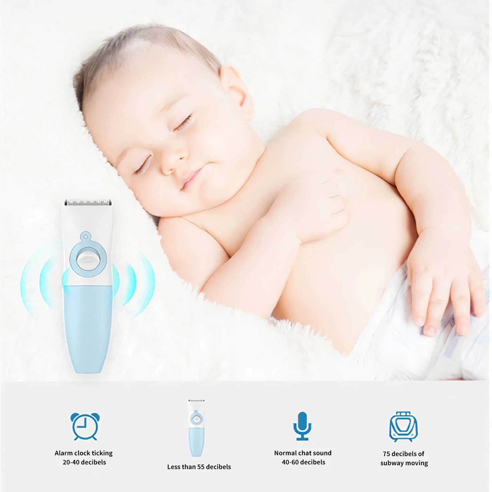 

Baby Electric Hair Clipper Shaver Rechargeable Safe Quiet Waterproof Razor Silent Motor Children Baby Hair Trimmer Shaver Barber