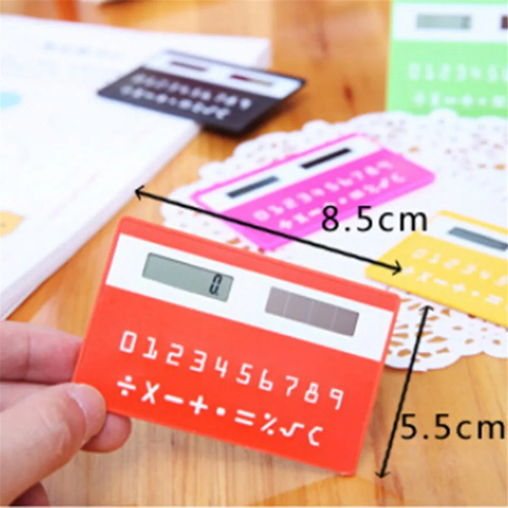 Портативный Калькулятор Мини Ручной ультра-тонкий канцелярская карточка