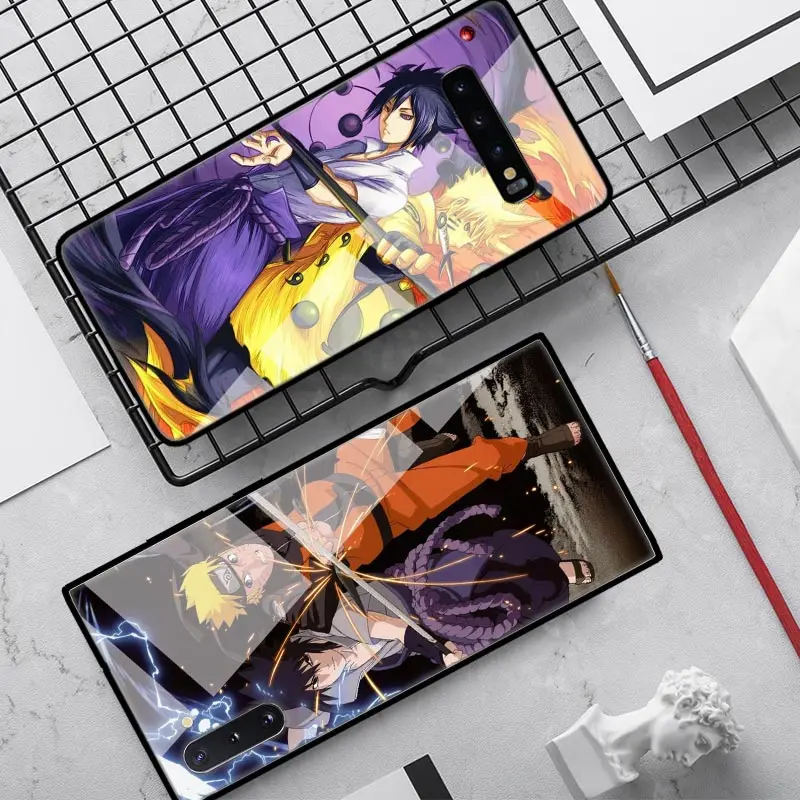 

Naruto Anime Case for Samsung Galaxy S10 S20 Ultra S10e S8 S9 Plus Note 10 Lite 8 9 Tempered Glass Phone Coque