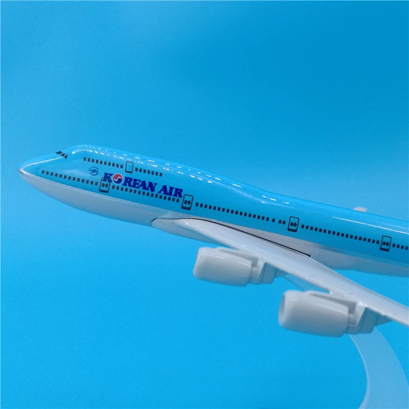 16 см корейские авиалинии Boeing 747 металлическая модель самолета украшение сувенир