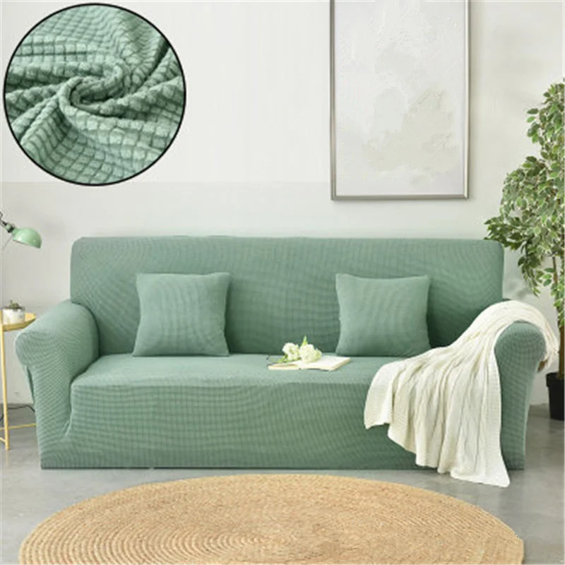 

Thick Knitted Stretch Solid Color Sofa Cushion Cover Personality Matching Slipcover Elastic for Home Furniture Chair Decoration