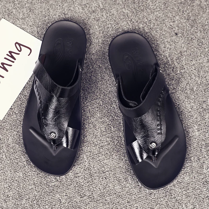 

Rubber Sandals Men Sandals Men Leather Sandalhas Masculina Sandal Shoes Mens Gladiator Summer Luxury Slip On Sandles For