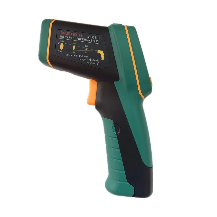 MASTECH MS6531C Handheld Non-Contact Infrared Thermometer Point Temperature Gun with K-Type Thermocouple Test/Data Hold | Инструменты
