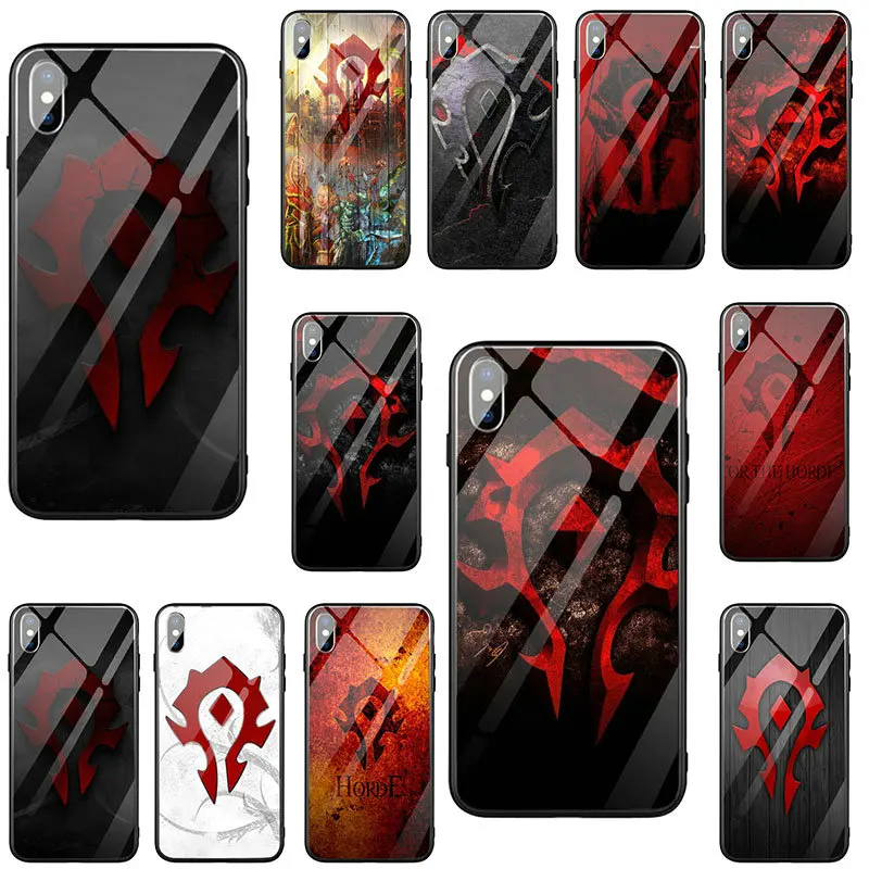 Чехлы для телефонов из закаленного стекла с логотипом Орда iPhone X XR XS 11 Pro Max 10 7 8