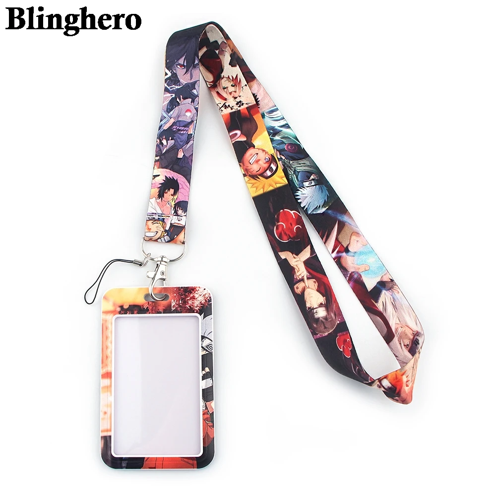 cb172 neck strap lanyard for key id card badge holder cartoon anime phone neck straps with keychain cosplay accessory gift free global shipping