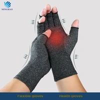 health care gloves fingerless gloves high elasticity breathable rehabilitation gloves anti edema hemp gray half finger gloves