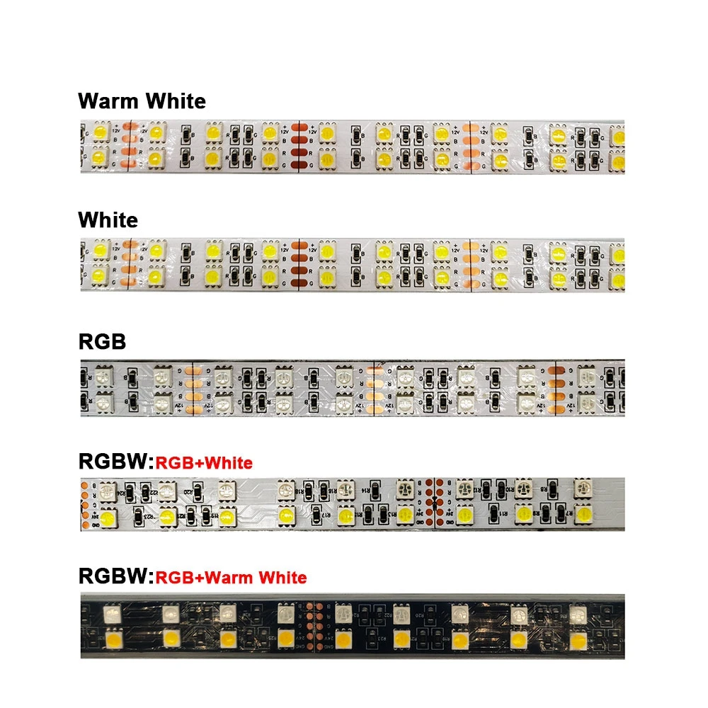 Светодиодная лента водонепроницаемая 5 м 5050 RGB 120 светодиодов на метр черная /