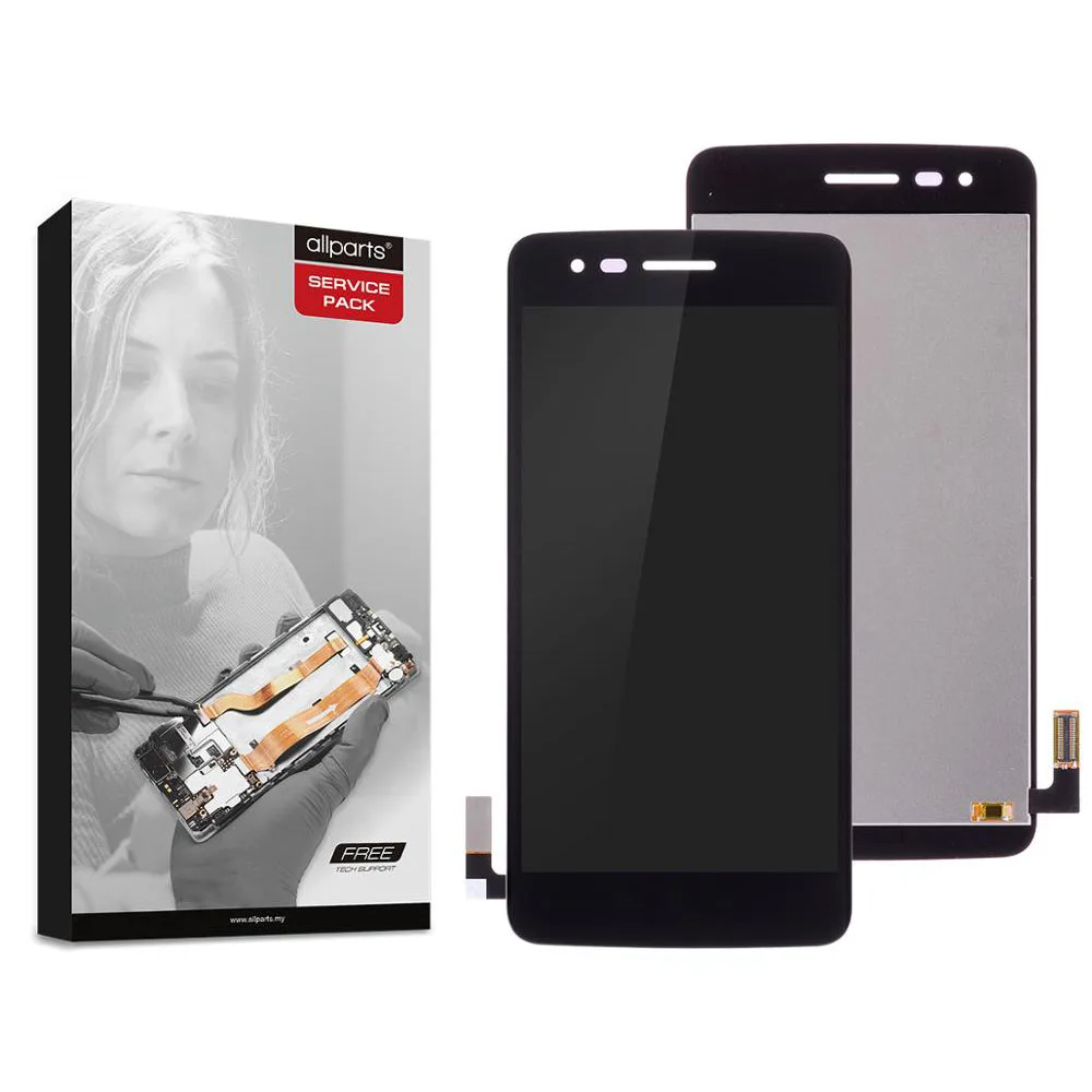 Дисплей для LG K8 2017 US215 M200N в сборе с тачскрином на рамке Оригинал черный