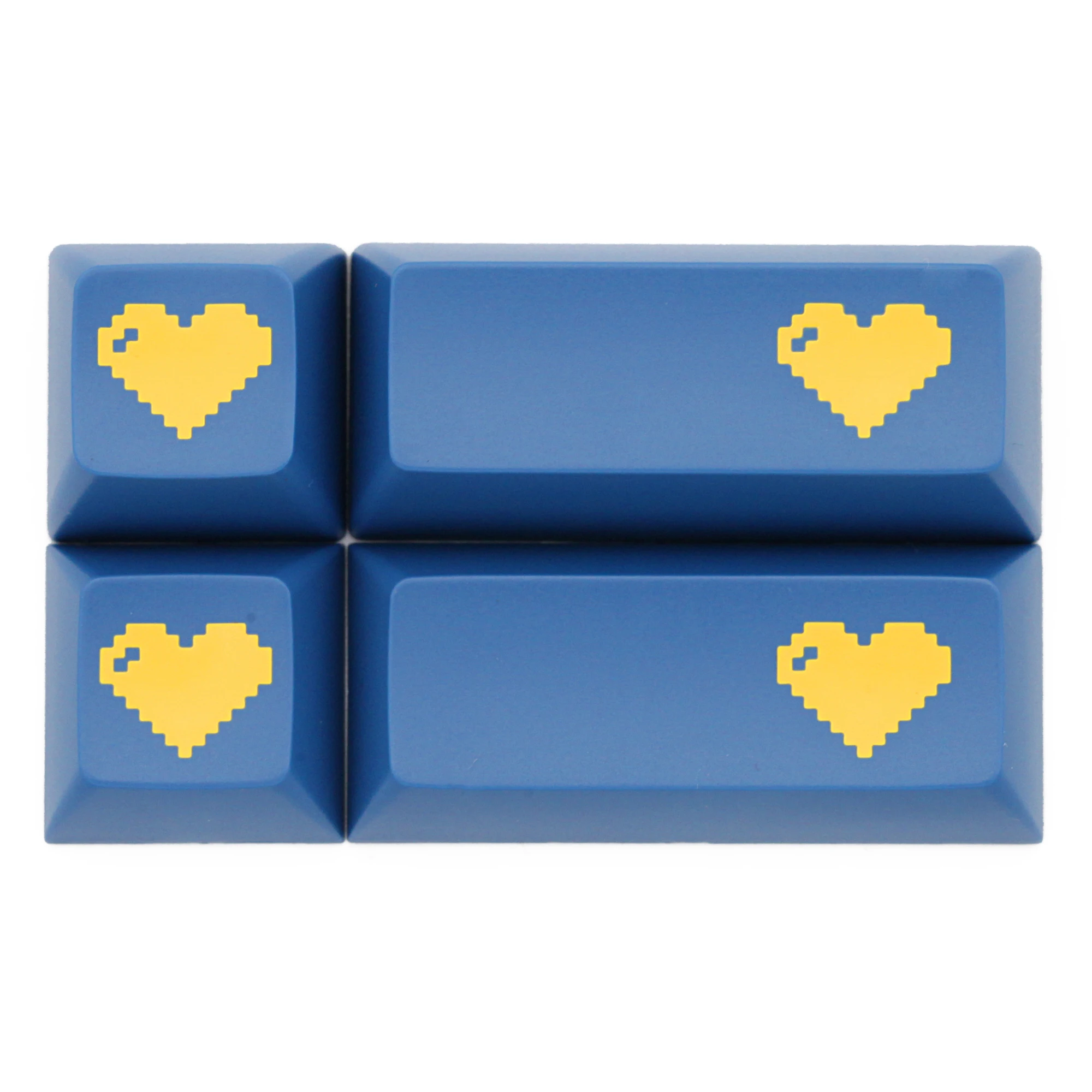 Domikey abs doubleshot keycap pixel heart blue yellow для oem dsa sa cherry profile покер 87 104 gh60 xd64 xd68 xd84 xd75