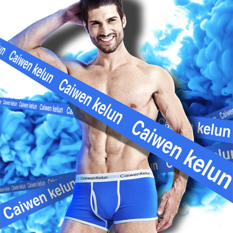 Caiwen Kelun 6Pcs Men's Underwear Boxers Cotton Male Panties Breathable Man Boxer Print Underpants Sexy Low waist Boxer Shorts